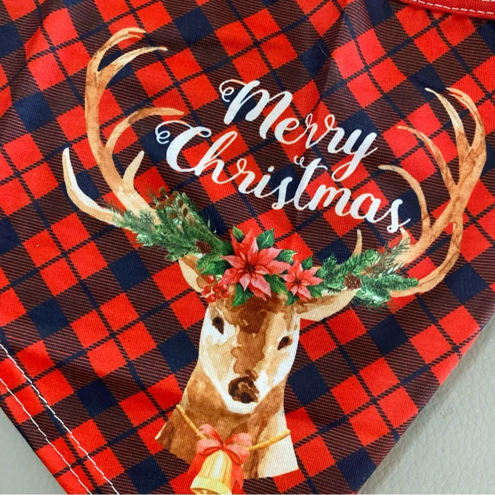 Christmas bandana for dogs 2 pcs size L